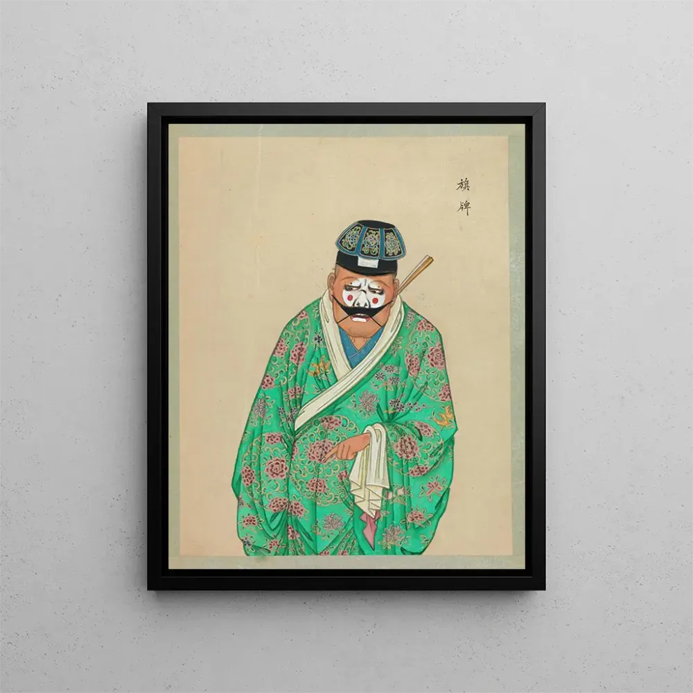 Gemälde Portrait eines Charakters aus der Peking-Oper 7 - Anonym | Kunstdruck