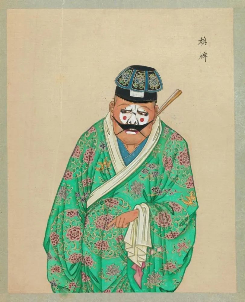 Gemälde Portrait eines Charakters aus der Peking-Oper 7 - Anonym | Kunstdruck