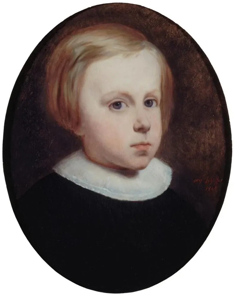 Gemälde Portrait eines Kindes - Ary Scheffer | Kunstdruck