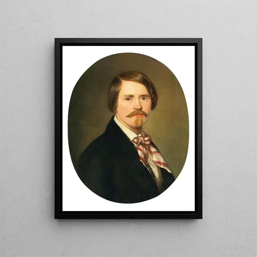 Gemälde Portrait eines Mannes - Anton Einsle | Kunstdruck