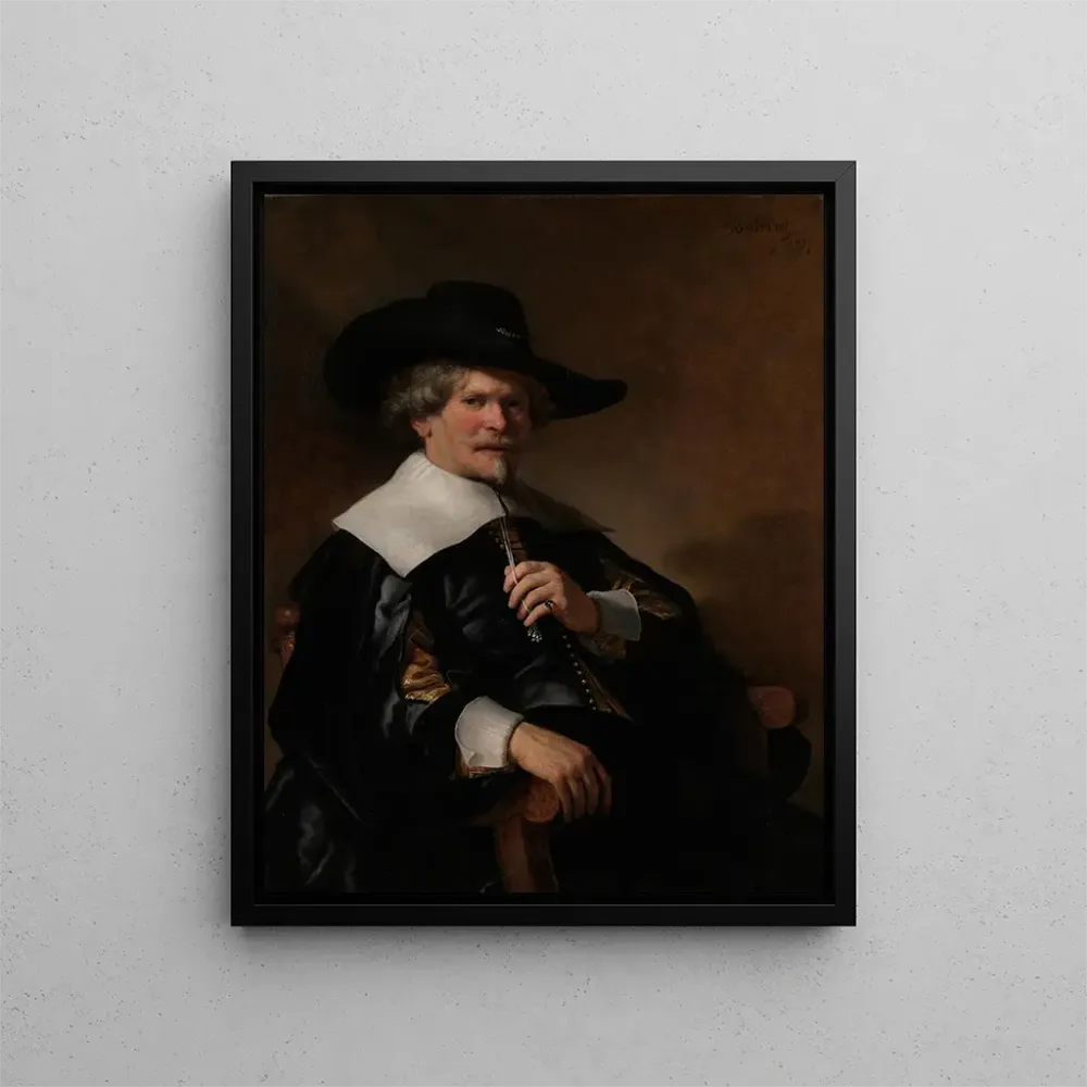 Gemälde Portrait eines Mannes, der einem Sessel sitzt - Anonym | Kunstdruck