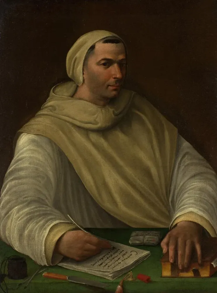 Gemälde Portrait eines olivétainischen Mönchs - Baldassare Peruzzi | Kunstdruck