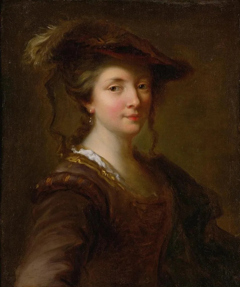 Gemälde Portrait Lady Said To Be Louise Julie De Nesle Comtesse De Mailly - Alexis Grimou | Kunstdruck