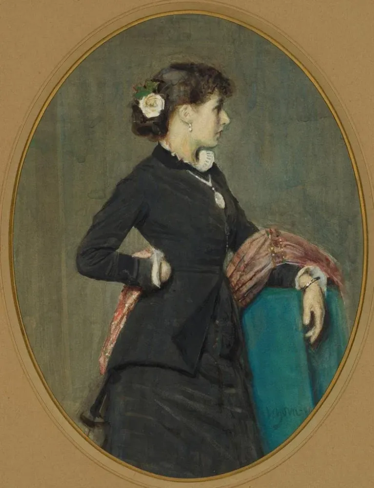 Gemälde Portrait de Mlle Nyström - Anders Zorn | Kunstdruck