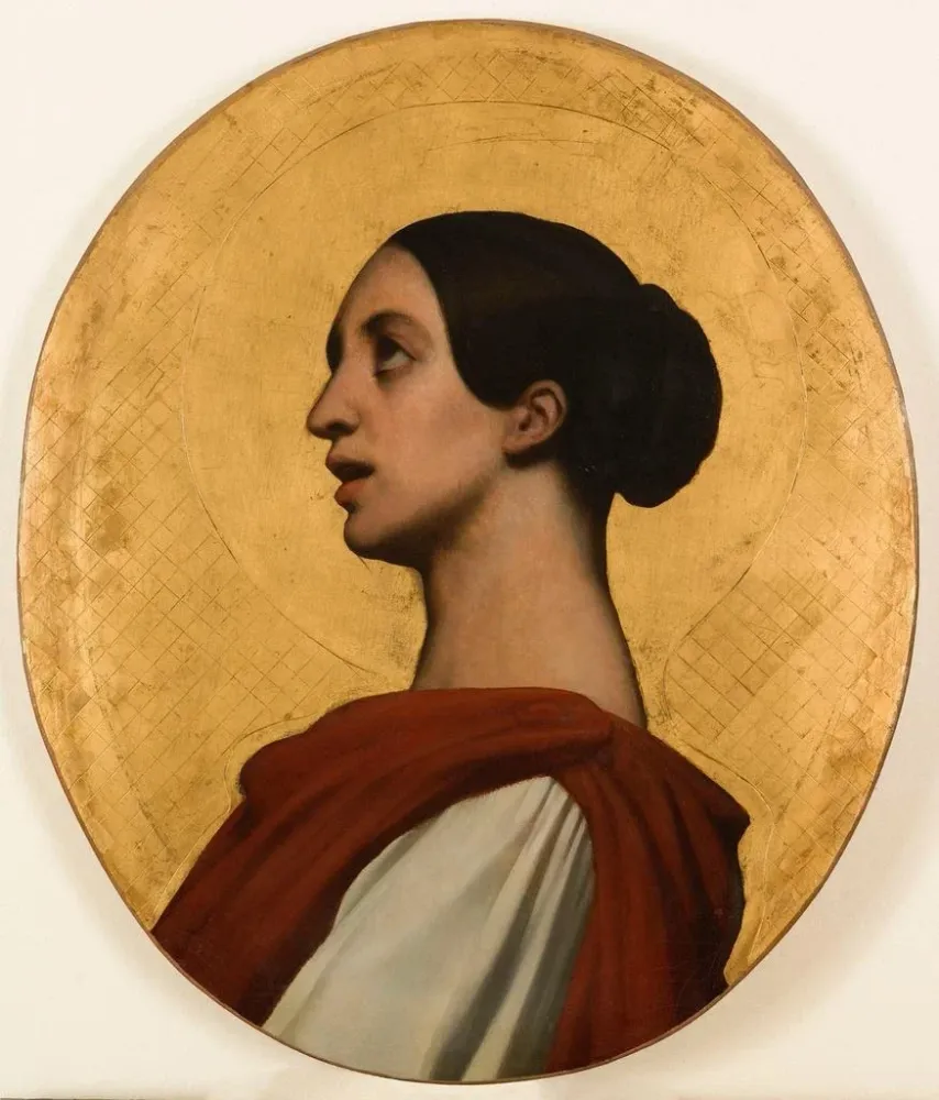 Gemälde Portrait de Pauline Viardot en sainte Cécile - Ary Scheffer | Kunstdruck