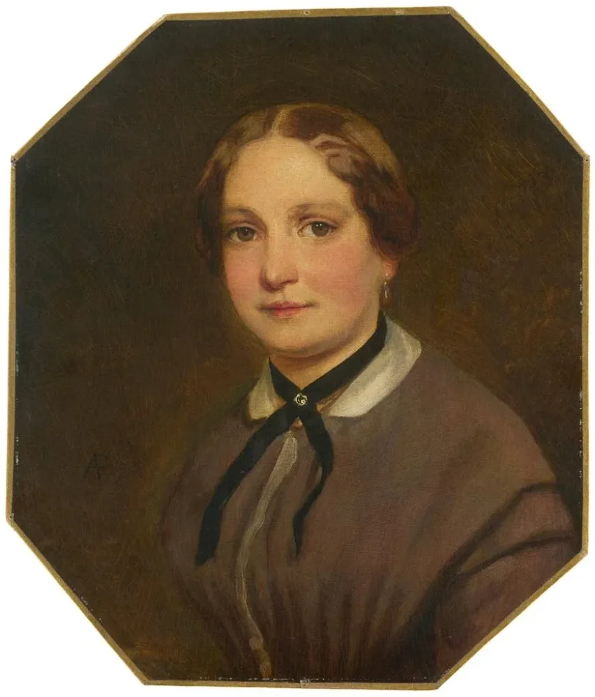 Gemälde Portrait seiner Schwester Emilie 1827-1873 - Anselm Feuerbach