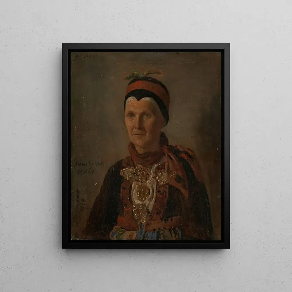 Gemälde Portrait von Anna Gulsvig - Adolph Tidemand | Kunstdruck