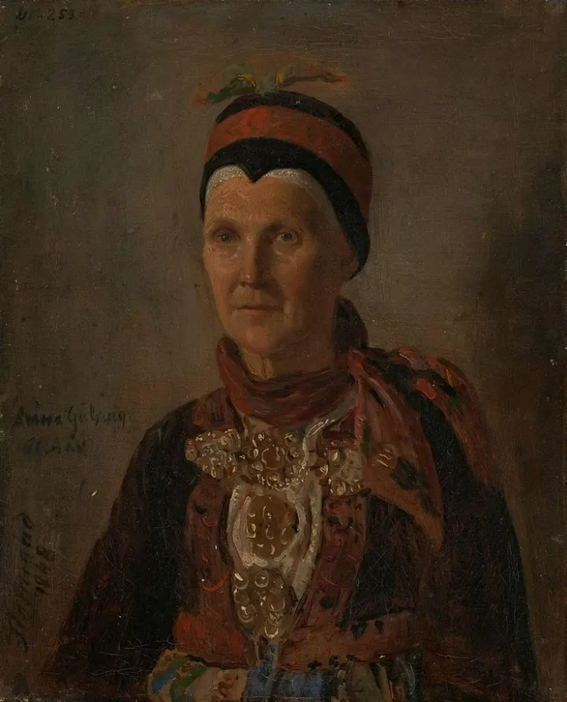 Gemälde Portrait von Anna Gulsvig - Adolph Tidemand | Kunstdruck