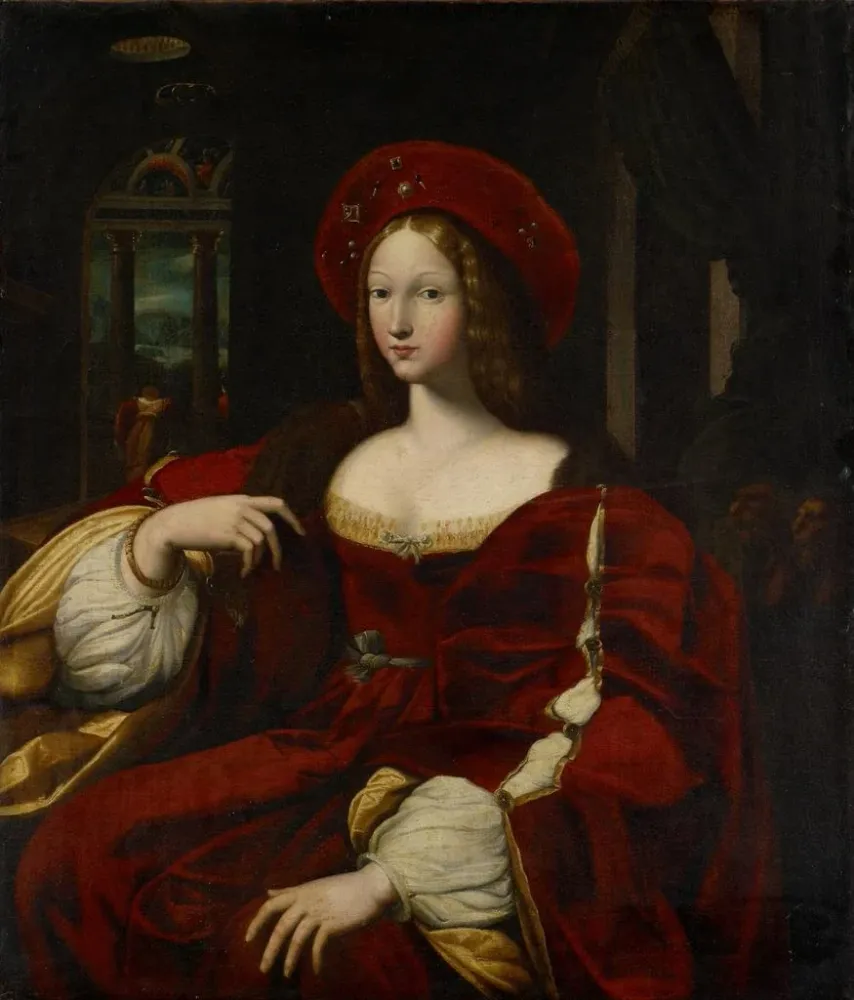 Gemälde Portrait von Doñ Isabel de Requesens, Vizekönigin von Neapel - Anonym | Kunstdruck