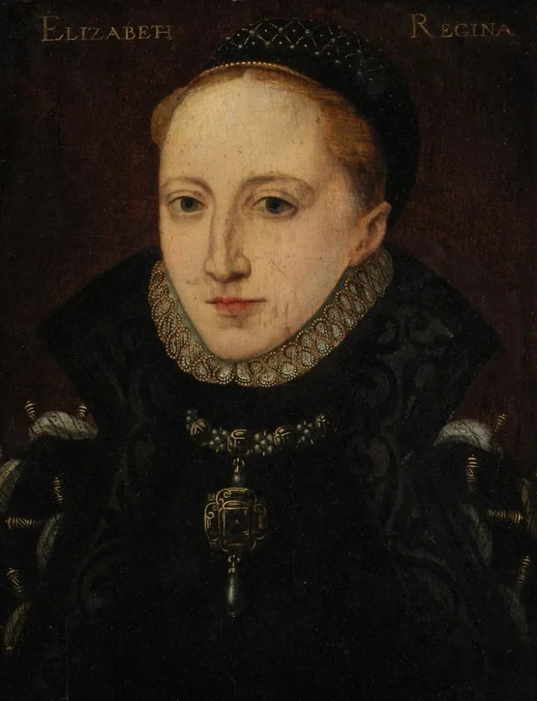 Gemälde Portrait von Elisabeth I., Königin von England 1503-1603 - Anonym | Kunstdruck