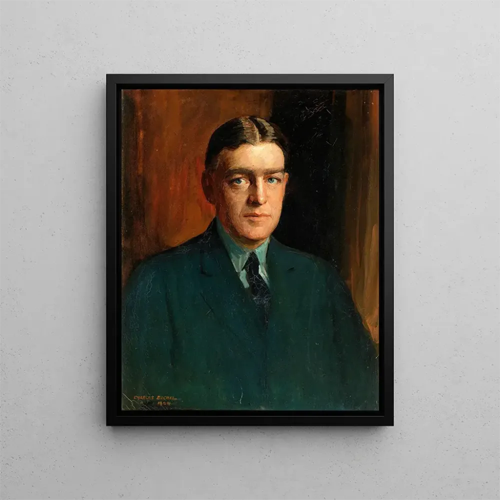 Gemälde Portrait von Ernest Shackleton (1874 - 1922), Polarforscher - Charles Buchel | Kunstdruck