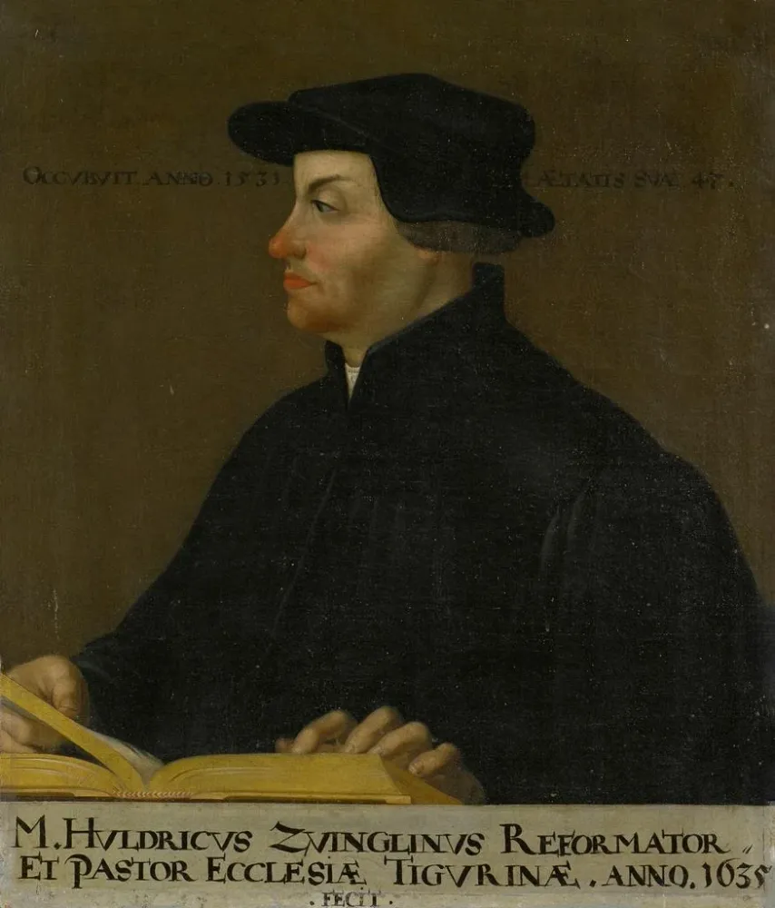 Gemälde Portrait von Huldrich Zwingli - Anonym | Kunstdruck