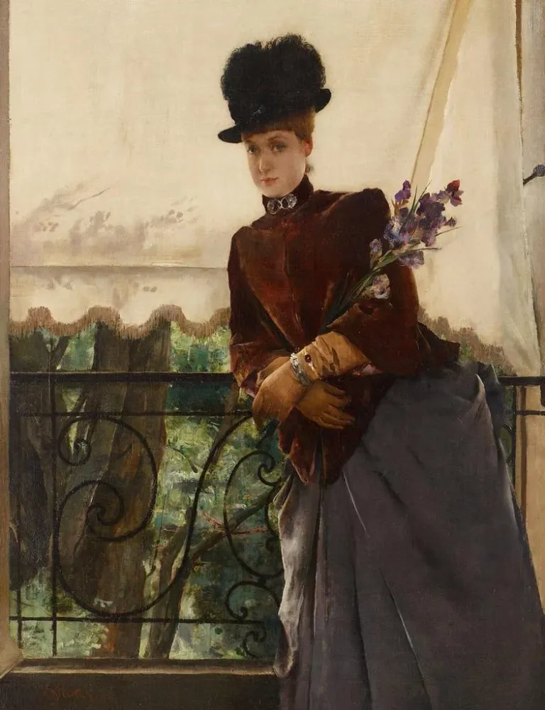Gemälde Portrait von Mademoiselle Dubois - Alfred Stevens | Kunstdruck