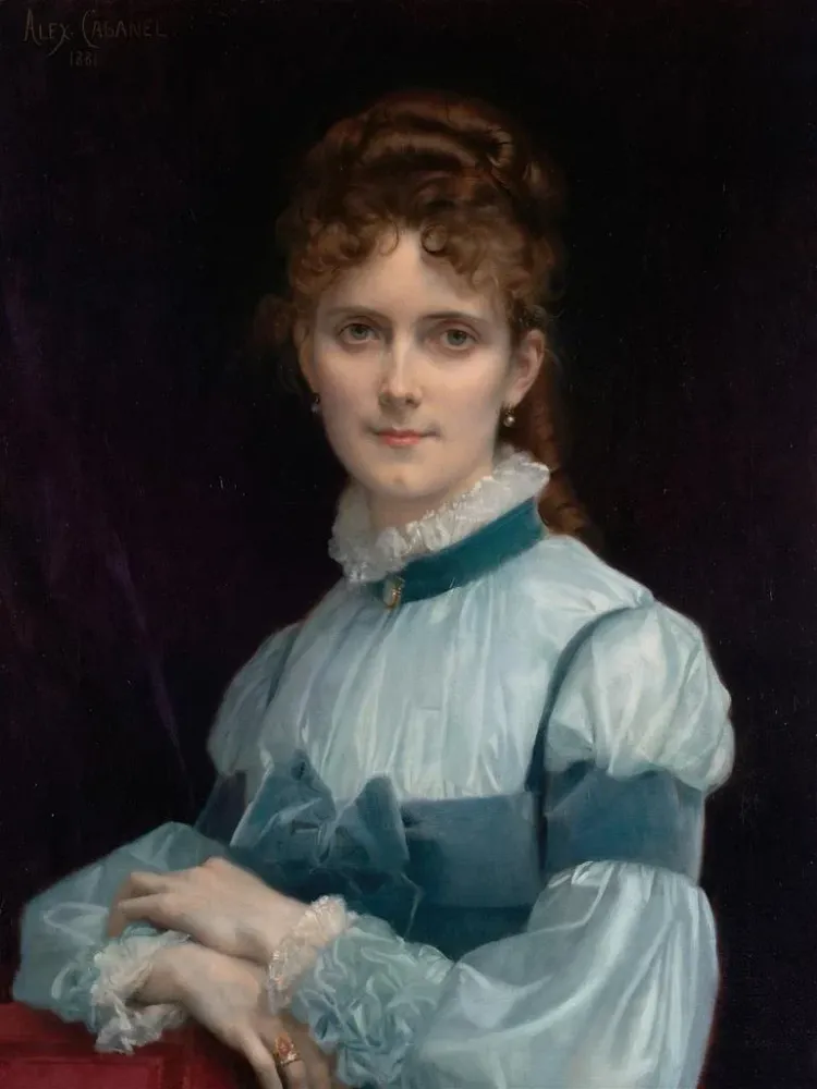 Gemälde Portrait von Mademoiselle Fanny Clapp - Alexandre Cabanel | Kunstdruck