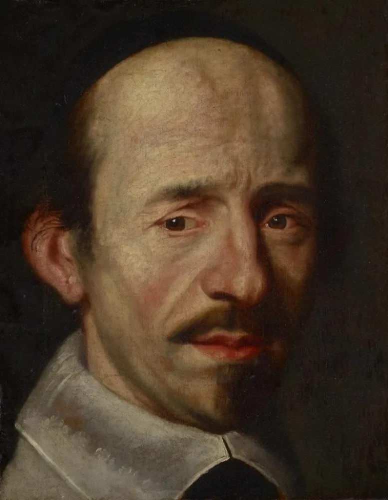 Gemälde Portrait von Martin de Barcos, Abt von Saint-Cyran, Brenne - Anonym | Kunstdruck