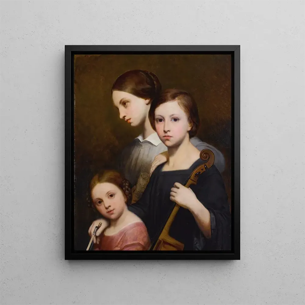 Gemälde Portrait von René, Cécile und Louise Franchomme - Ary Scheffer | Kunstdruck