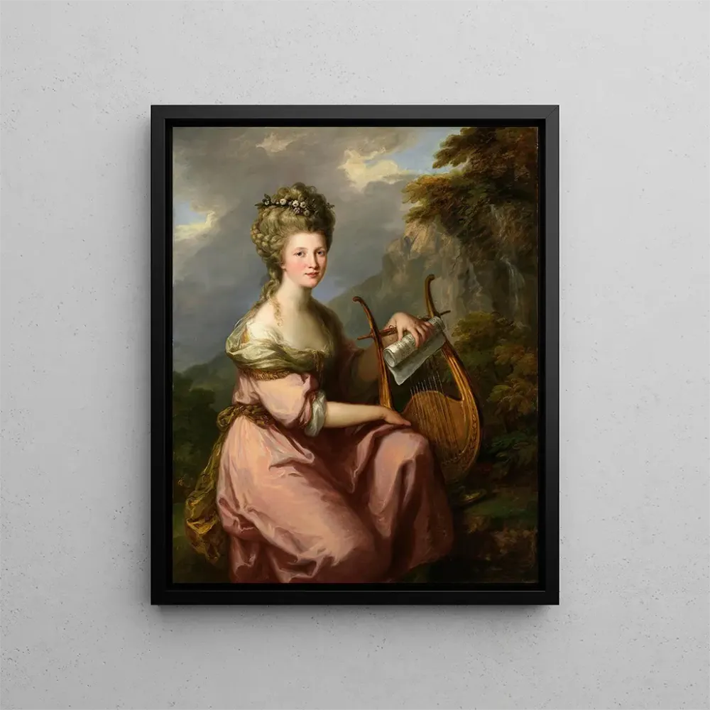 Gemälde Portrait von Sarah Harrop Frau Bates als Muse - Angelica Kauffman | Kunstdruck
