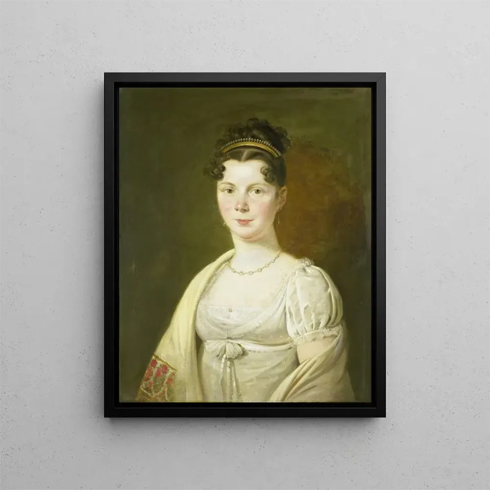 Gemälde Portrait von Wilhelmina Maria Haack 1786-1857 vierte Ehefrau von Gerrit Verdooren - Adriaan de Lelie | Kunstdruck
