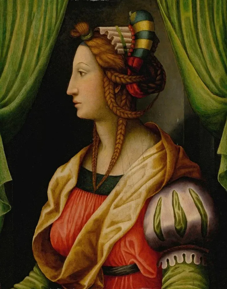 Gemälde Profil einer Frau mit dem idealen Kopf - Antonio di Donnino del Mazziere | Kunstdruck