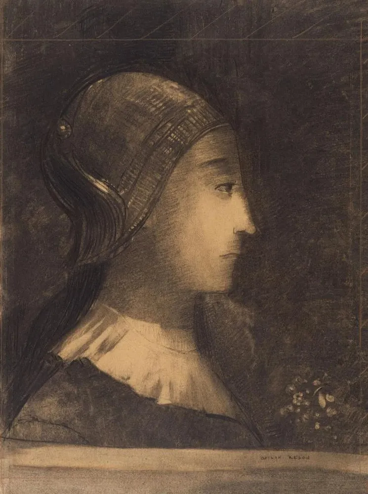 Gemälde Profil einer rechten Frau - Odilon Redon | Kunstdruck