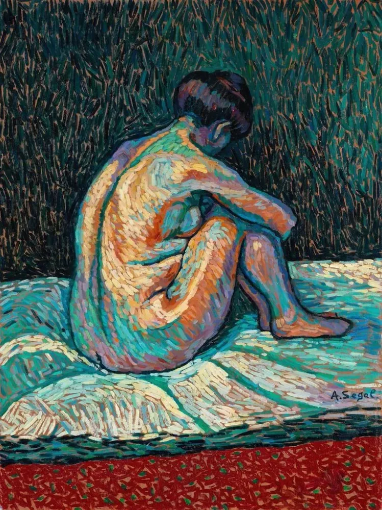 Gemälde Rückenakt - Arthur Segal | Kunstdruck