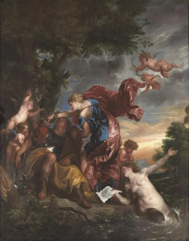 Gemälde Rinaldo und Armida - Antoine van Dyck | Kunstdruck