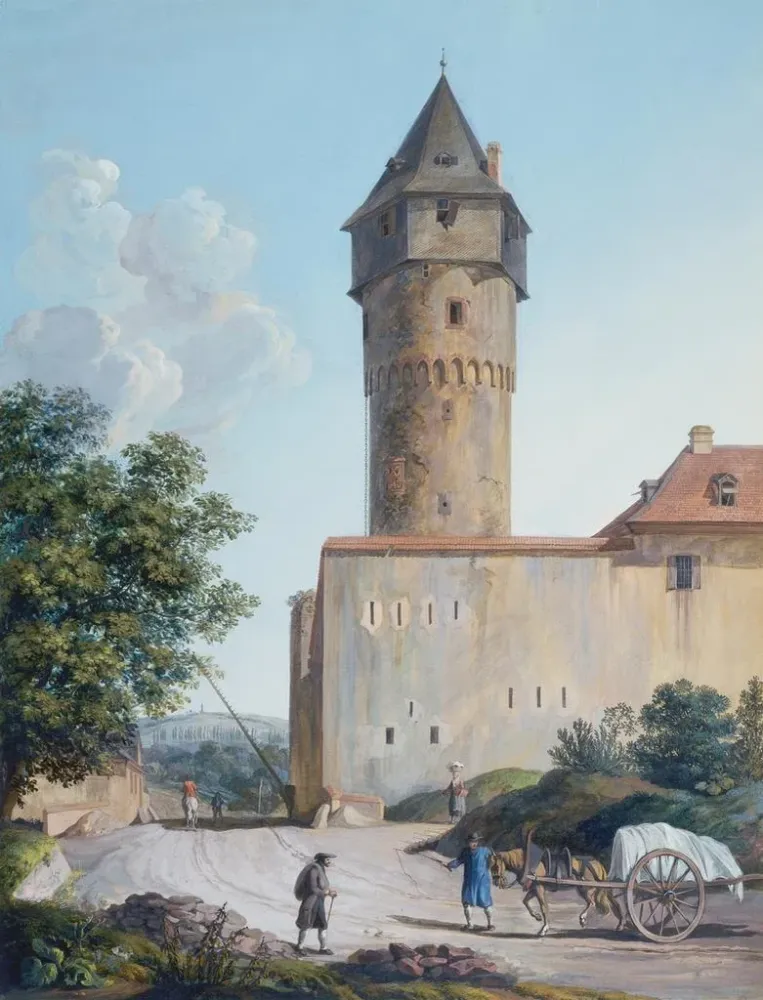 Gemälde Le Sachsenhäuser Warte à Francfort-sur-le-Main - Anton Radl | Kunstdruck