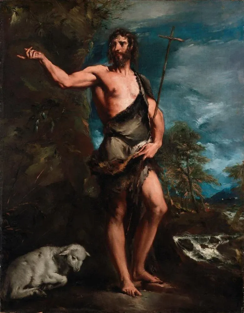 Gemälde Saint Jean-Baptiste au désert nach Titien - Antonio Guardi | Kunstdruck