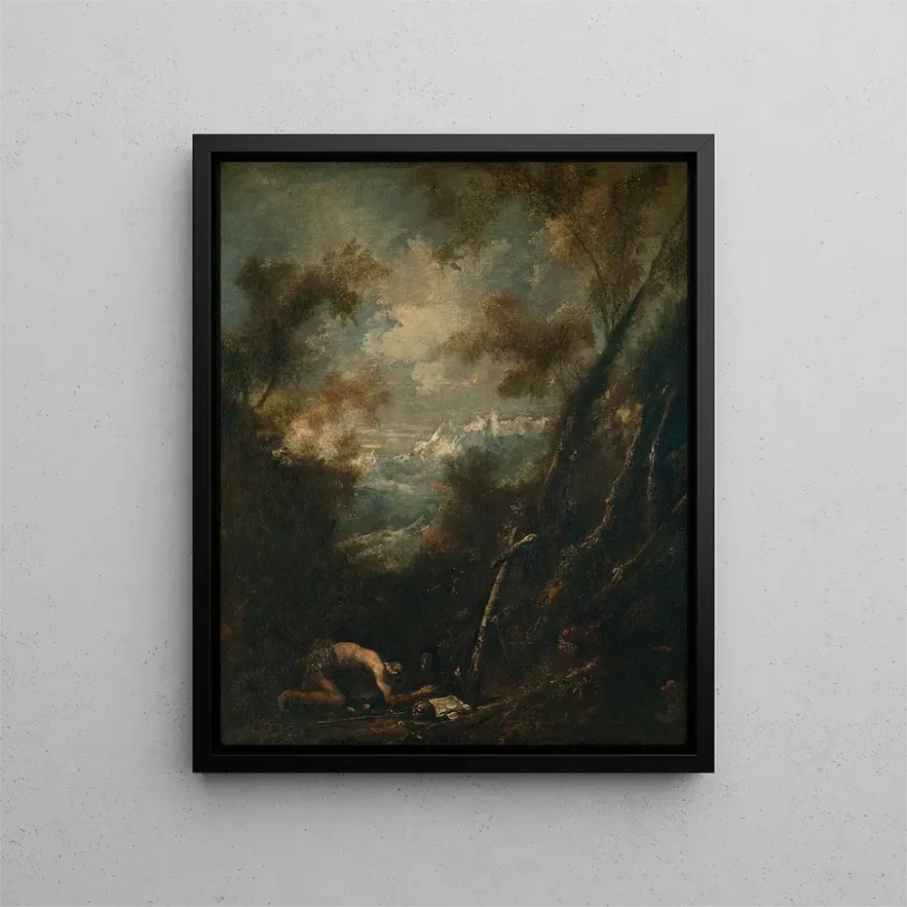 Gemälde Saint Jérôme dans un paysage - Alessandro Magnasco | Kunstdruck