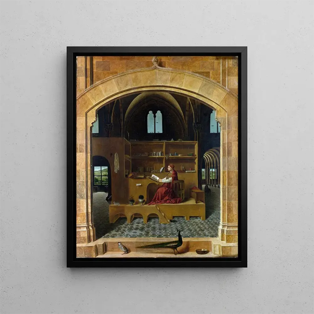 Gemälde Saint Jérôme dans son bureau - Antonello da Messina | Kunstdruck