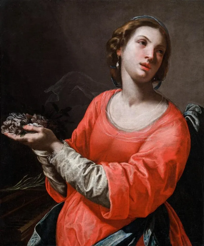 Gemälde Sainte Cécile - Artemisia Gentileschi | Kunstdruck