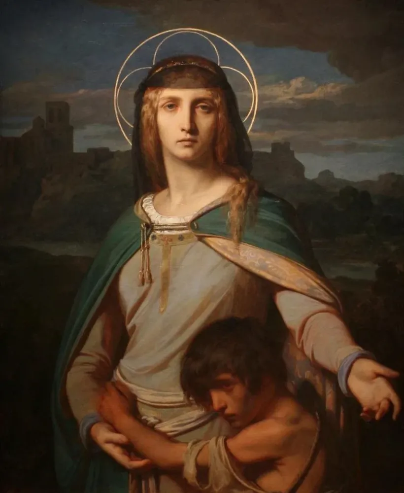 Gemälde Sainte Monique einer Landschaft - Alexandre Cabanel | Kunstdruck