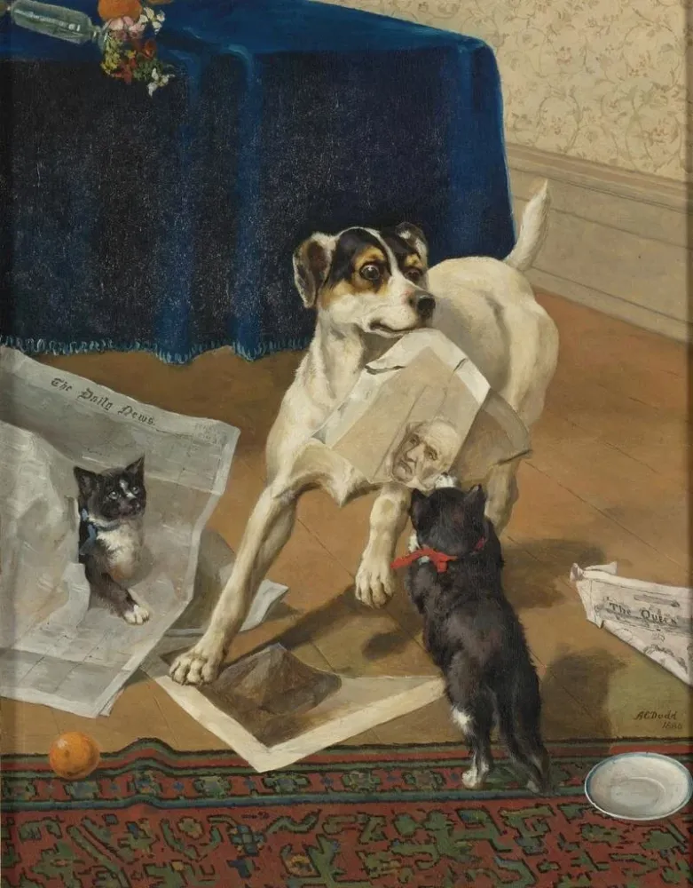 Gemälde S'amuser - Arthur Charles Dodd | Kunstdruck