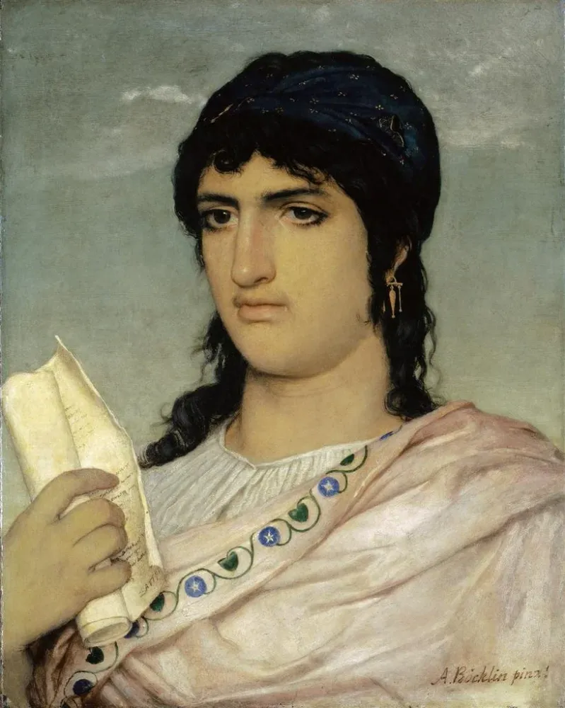 Gemälde Sapho - Arnold Böcklin | Kunstdruck