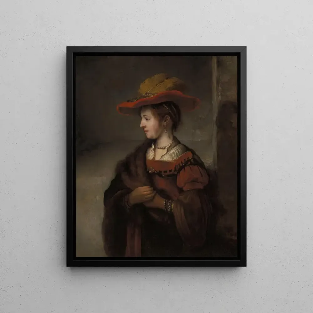 Gemälde Saskia van Uylenburgh, die Frau des Künstlers Rembrandt - Abraham van Dijck | Kunstdruck