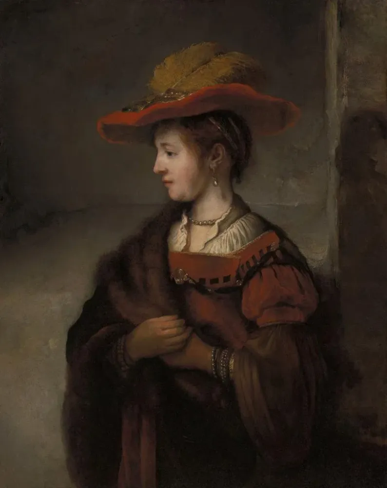 Gemälde Saskia van Uylenburgh, die Frau des Künstlers Rembrandt - Abraham van Dijck | Kunstdruck
