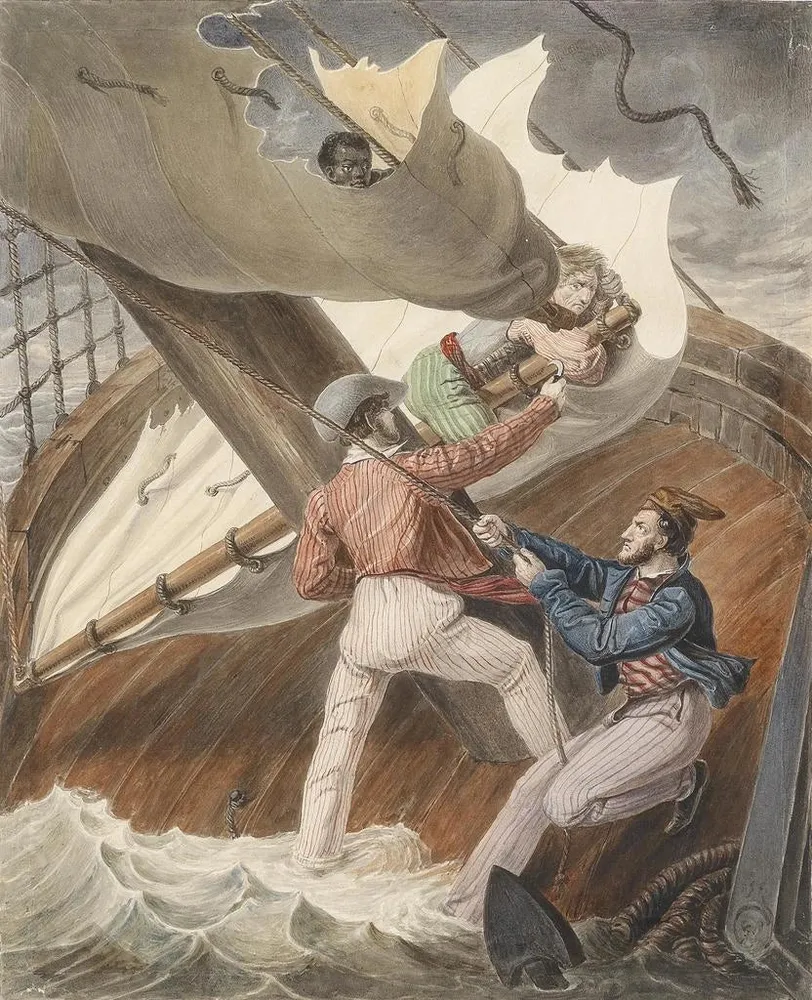 Gemälde Schiff im Sturm - Anton von Perger | Kunstdruck
