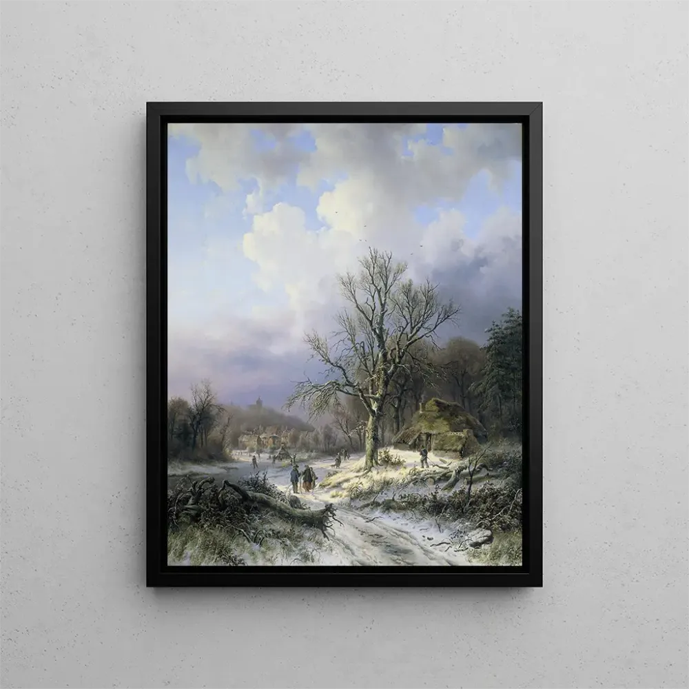 Gemälde Schneelandschaft - Alexander Joseph Daiwaille | Kunstdruck