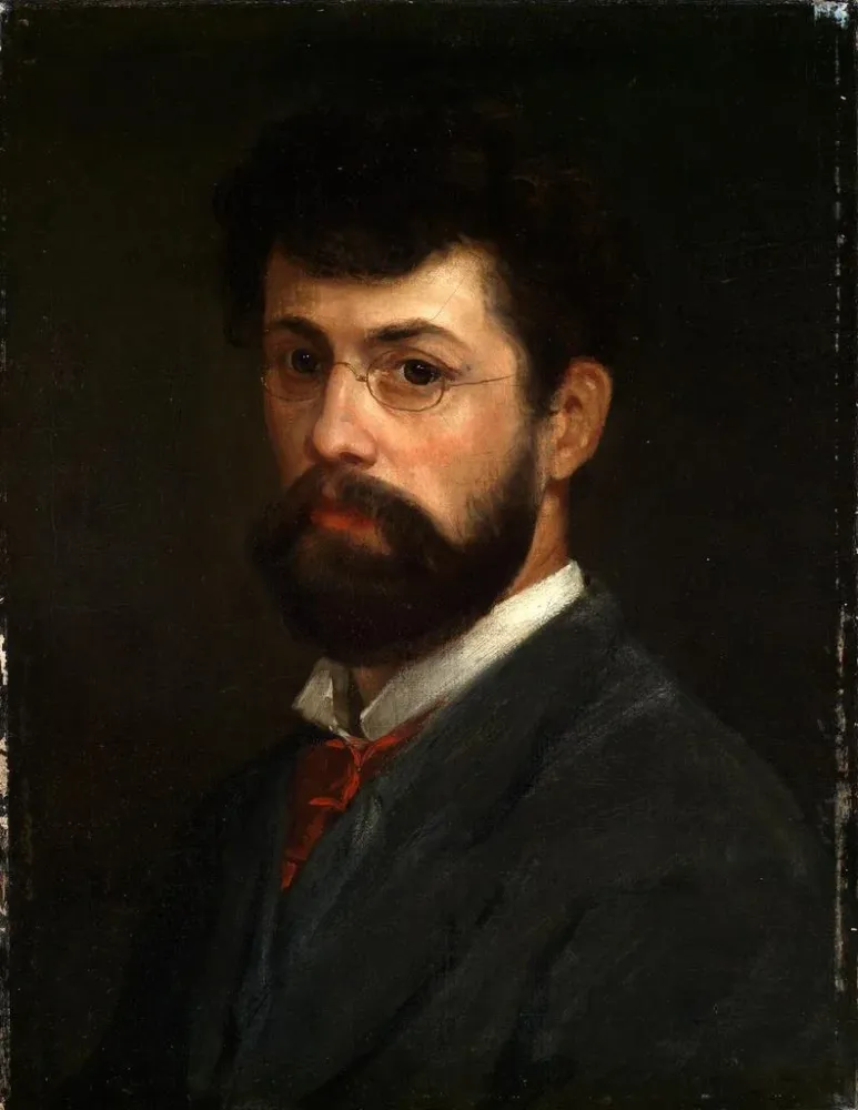 Gemälde Selbstporträt - Albert Lang | Kunstdruck