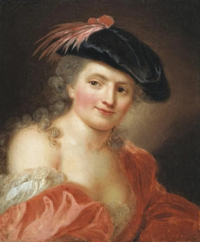 Gemälde Selbstporträt - Anna Dorothea Lisiewska | Kunstdruck