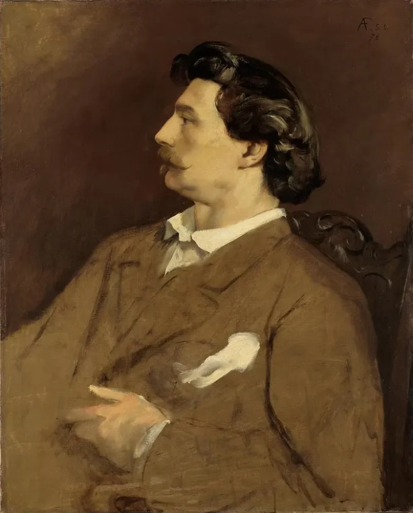 Gemälde Selbstporträt - Anselm Feuerbach | Kunstdruck