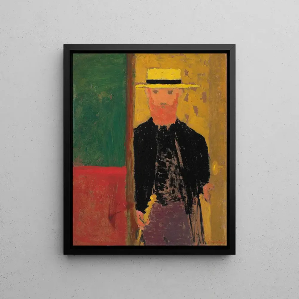 Gemälde Selbstporträt mit Stock und Boater – Édouard Vuillard | Kunstdruck