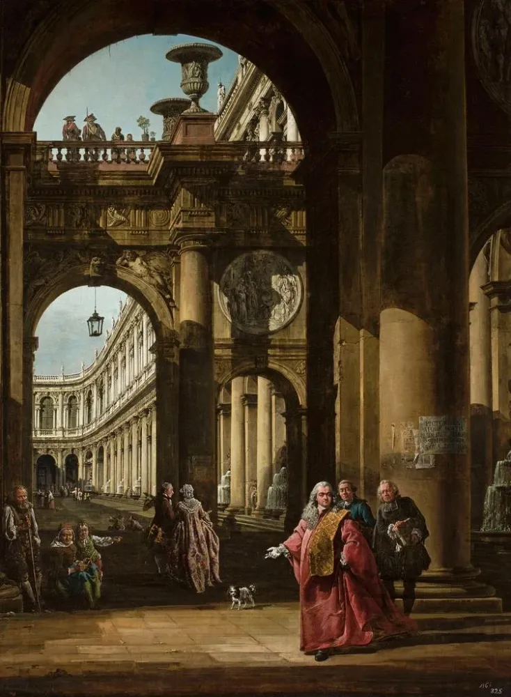 Gemälde Selbstporträt venezianischer Procurator-Kleidung - Bernardo Bellotto | Kunstdruck