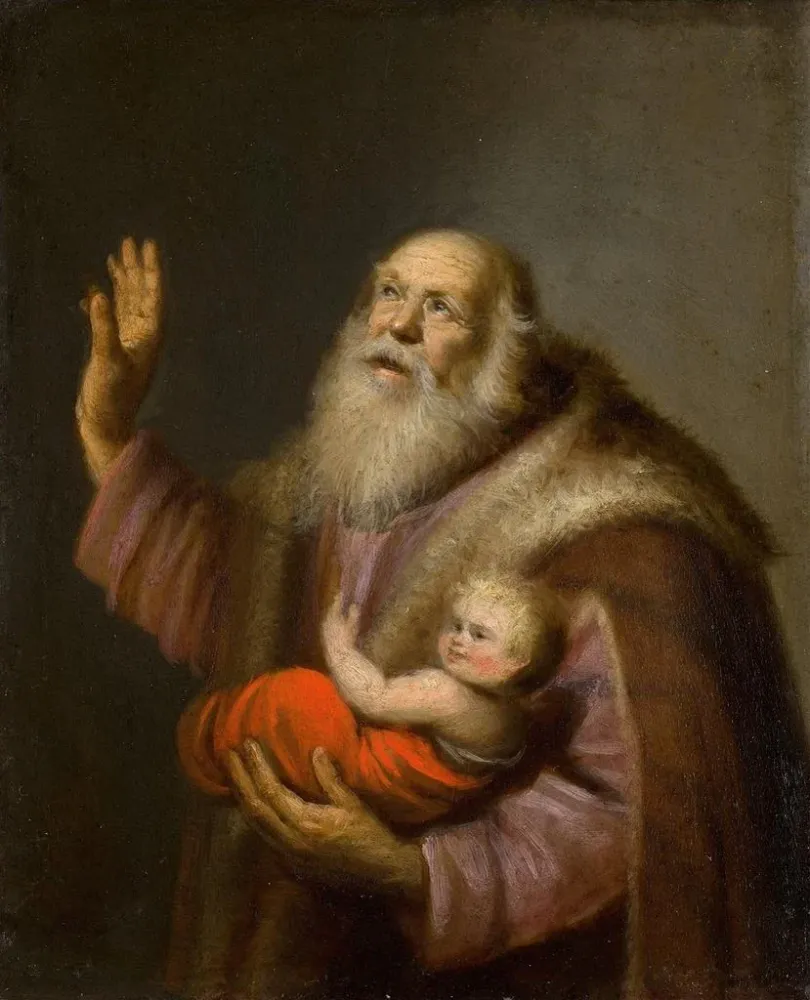 Gemälde Siméon und das Jesuskind - Anonym | Kunstdruck