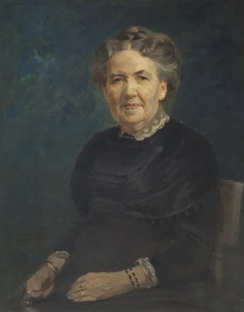 Gemälde Sofia Lovisa Gumlius 1840–1915 Generaldirektorin Geschäftsfrau - Axel Jungstedt | Kunstdruck