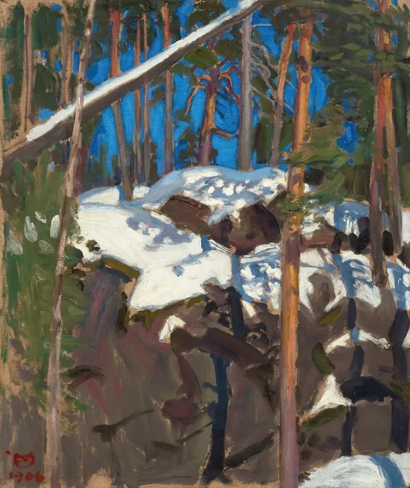 Gemälde Sonnenfrühling und Konginkangas - Akseli Gallen-Kallela | Kunstdruck
