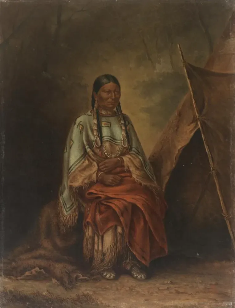 Gemälde Squaw à queue tachetée - Antonio Zeno Shindler | Kunstdruck