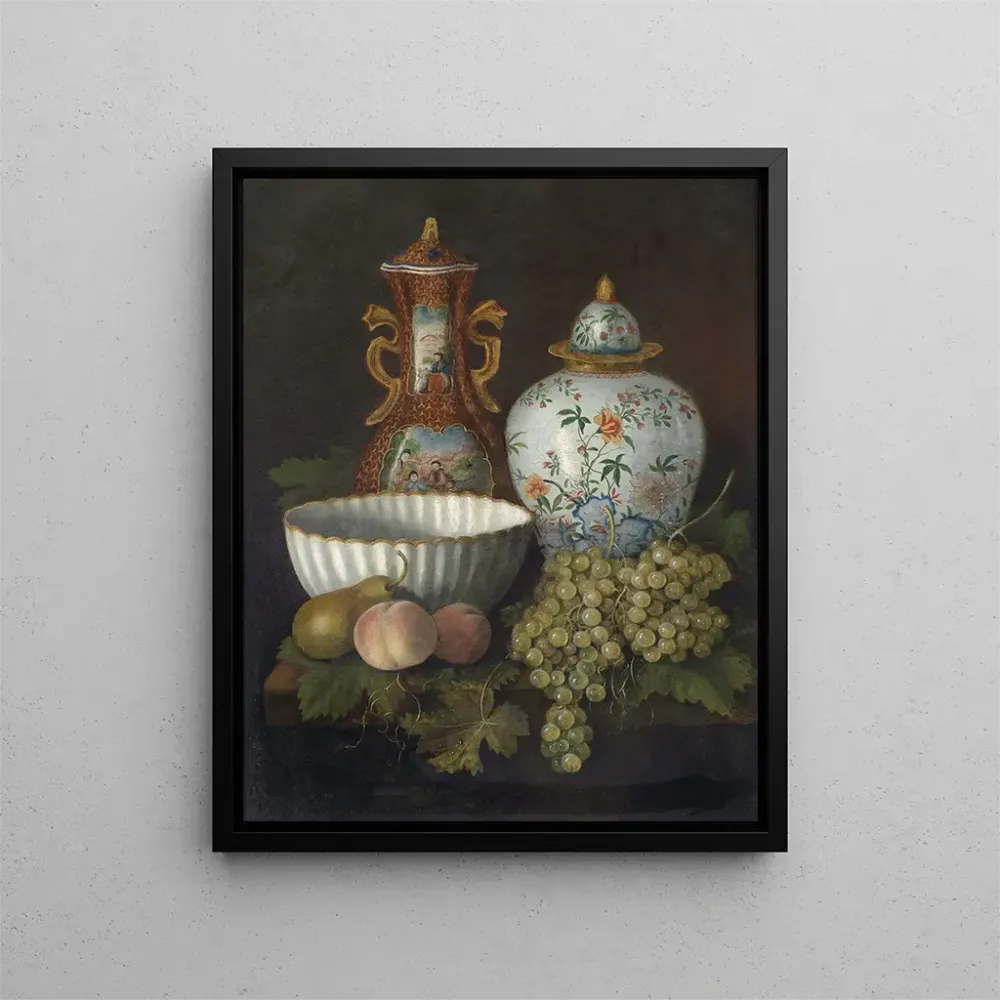 Gemälde Stillleben mit Früchten und Ornamenten - Anonym | Kunstdruck