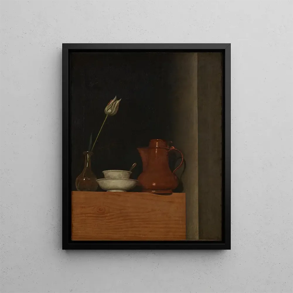 Gemälde Stillleben mit Krug und Tulpe - Anna Maria Punz | Kunstdruck