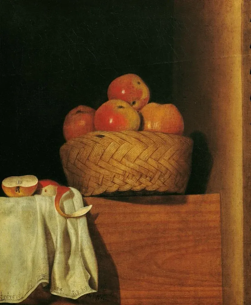 Gemälde Stillleben mit Obstkorb - Anna Maria Punz | Kunstdruck